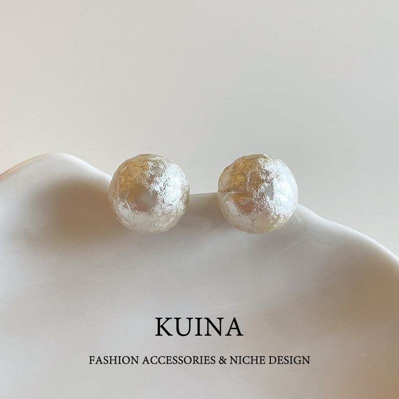 

Новые серьги из хлопкового жемчуга Элегантные Легкая роскошь Высококлассные серьги Уникальные Изысканные Игла из стерлингового серебра Универсальные Женские серьги Picture Color