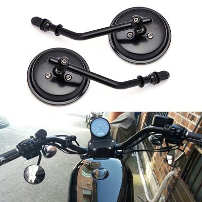 8mm motocyklová kulatá zpětná zrcátka pro motocykl Harley Sportster Dyna XL883 1200 Road King Softail