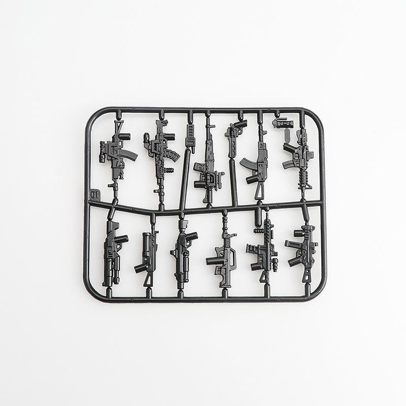 Assembled Building Block Soldier Miniature Accessories Weapon Howitzer Rocket Launcher Anti-Aircraft Gun Military Toy