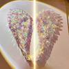 Yousheng Mini Iridescent Acrylic Squares, Translucent Rainbow Acrylic Pieces, 2cm 3cm Holographic Acrylic Tiles for DIY Crafts, Mosaic Art, Light And
