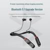 Grenzüberschreitende kabellose Bluetooth 5.0 Sport-Kopfhörer: Doppelter Nackenbügel, In-Ear-Design mit starkem Bass zum Laufen