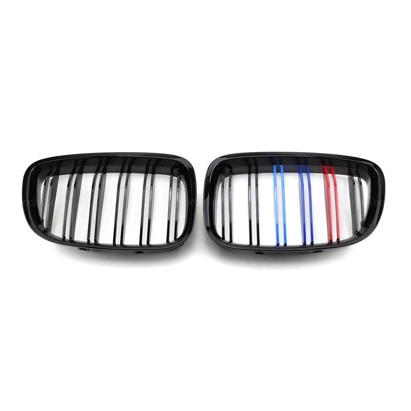 For BMW 5 Series GT F07 2010-2015 New Look Car Grille Grill Front Kidney Glossy 2 Line Double Slat  Dual Line Racing Grilles