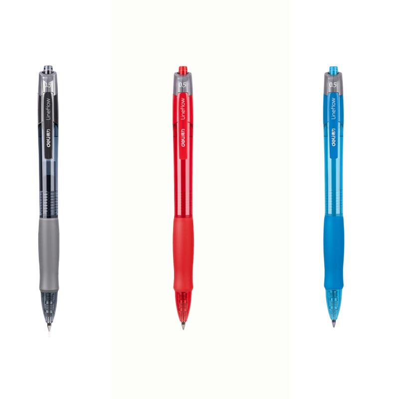 Deli Zhen S08 Black Gel Pen 0.5mm Bullet Tip, Elegant Design for Office & Student Use