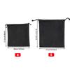 1PC Draw String Bag Durable Black Dust-proof Drawstring Bag Headphone Bags PU Leather Headset Bags Durable Multi Purpose Storage
