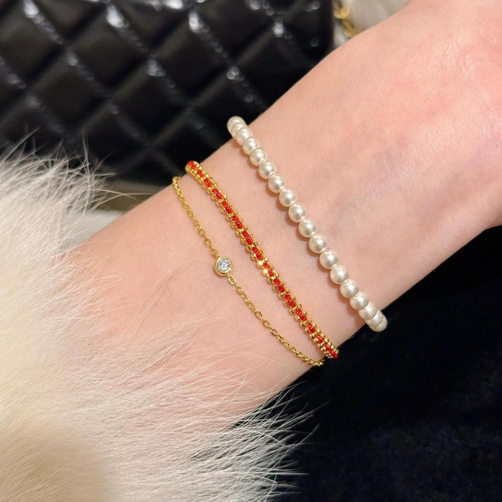 925 Sterling Silver Double Layer Bracelet Personalized Simple Style Woman Bracelet Birthday Gift for Friends Exquisite Jewelry