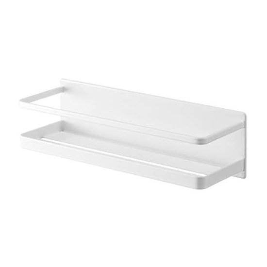 Yamazaki Magnet Bathroom Rack Wide White Approximately W28XD9.5XH8cm Mist Storage Hook 4237