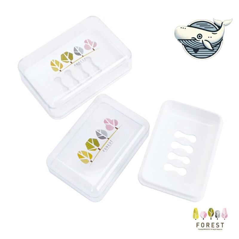 Bathroom clear lid soap dish