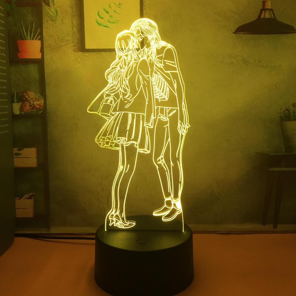 Creative 3D Cartoon Night Light - Gift for Girlfriend or Female Classmate, Perfect for Birthday or Dorm Desk.