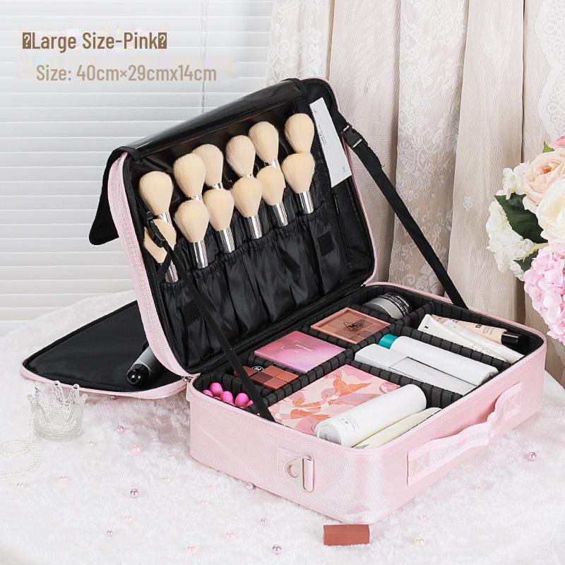 Women's Large-Capacity Portable Cosmetic Bag - Professional Makeup Artist Storage and Tattoo Tool Organizer