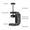Universal C Clamp Heavy Duty Desktop Mount Clamp Tripod Light Stand Clamp with Standard 1 4 Inch & 3 8 Inch Screw Holes