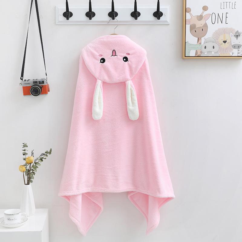 Children's Cartoon Bathing Hooded Oversized Baby Embroidered Bathrobe