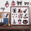 50 Cute Black and Pink Halloween Cartoon Stickers for DIY Decor: Phone Cases, Water Bottles, Notebooks (50 Sheets)