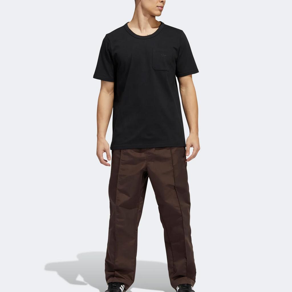 Adidas Originals Trefoil Casual Short Sleeve T-Shirt With Front Pocket Men Tops Black HM6859