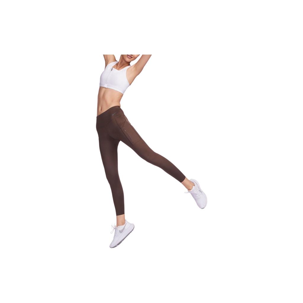 Nike Go Series Solid Color High Waist Casual Sports Pants Women Bottoms Baroque-Brown DQ5695-237