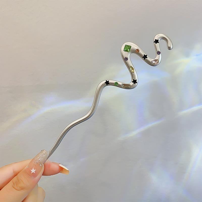 

Темпераментная заколка для волос с цирконом, трендовая женская красочная очаровательная форма, длинные аксессуары для волос с кисточками