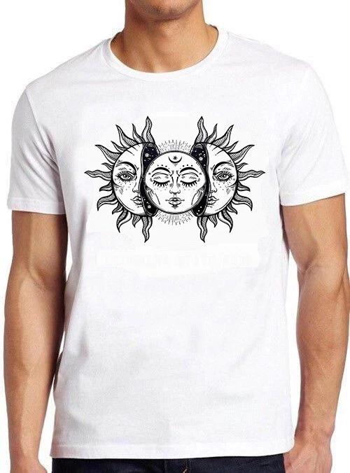 Sun Tartot Solar Eclipse Sun And Moon Psychedelic Tarot Cool Gift T Shirt M770 XXXL