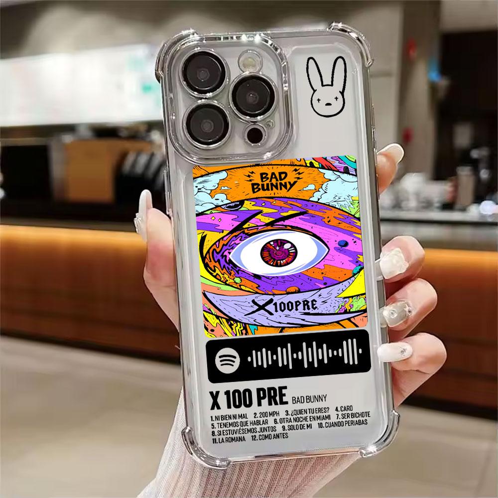 Bad Bunnys Album X 100 PRE Phone Case for iPhone 17E 11 13 15 16 17 Pro Max 14 Plus 17Air 16E Pro 12 17Pro Soft Shockproof Cover