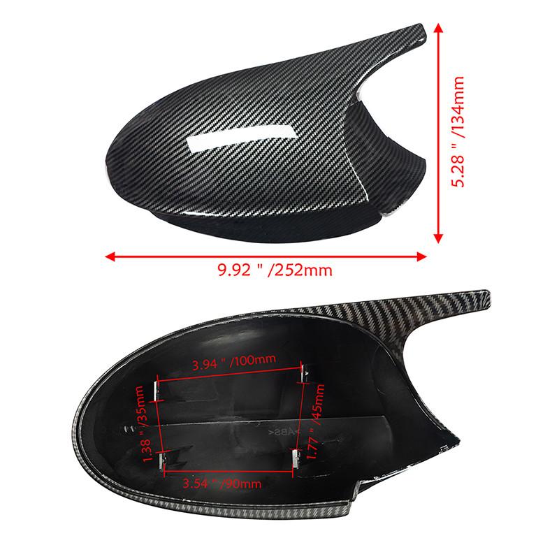 Copri Specchietto Retrovisore Auto Nero Lucido/Fibra di Carbonio per BMW E90 E91 E92 E93 2005-2013 Calotte Specchietto Retrovisore Shell Parte Tuning Auto