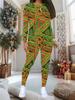 Women's  Abstract Pattern Print 2-Piece Outfit: Long Sleeve Crew Neck Top & Pants, Holiday Limited Casual Party Gift Suit
