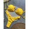 Sexy U Shaped Bandeau Bikinis Sets Mujer Strapless Swimwear Women Gold Swimsuit Bathing Suit Biquinis Brazilian Bikini Swim 2025