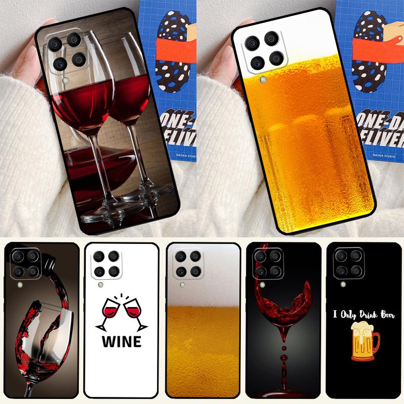 Drink Beer Red Wine For Samsung Galaxy M33 M13 M23 M53 M15 M55 M31 M51 M14 M34 M54 M20 M30s M32 M52 Phone Case