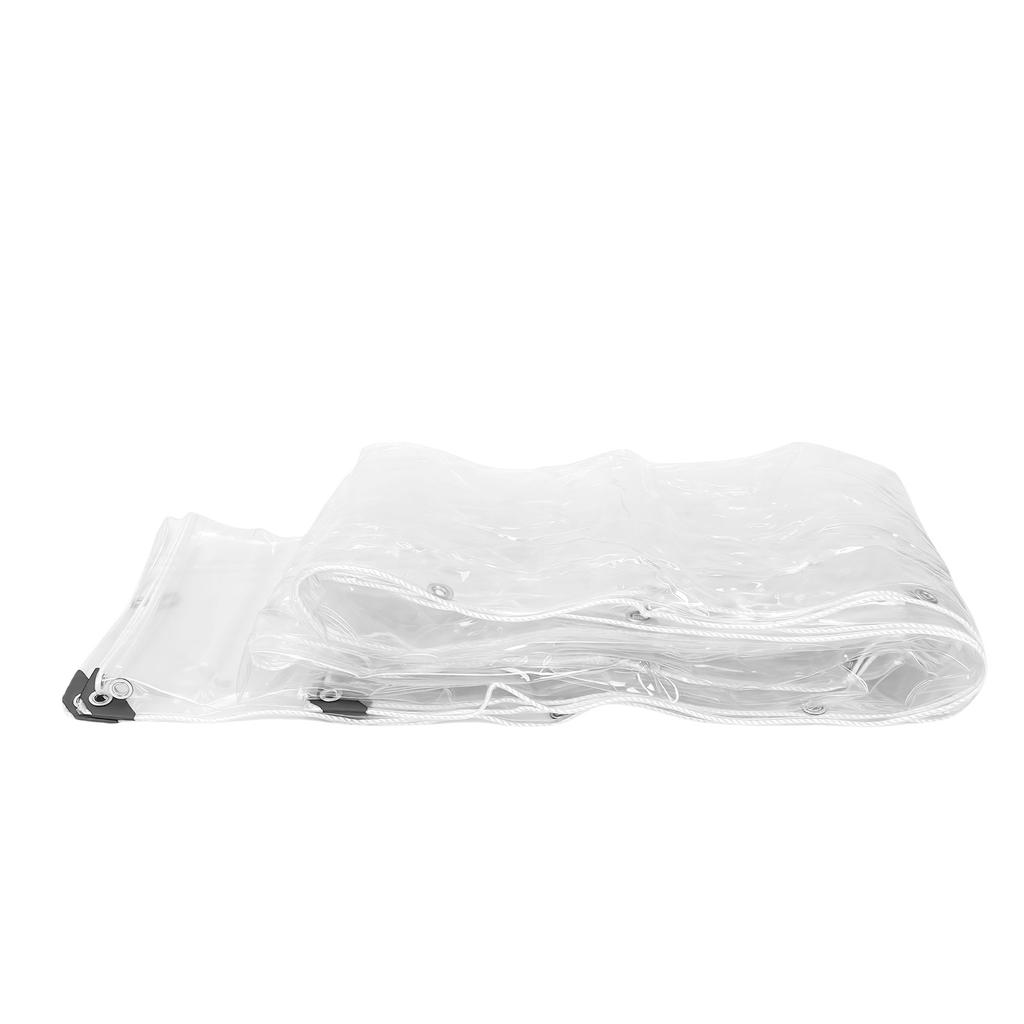 Clear Tarp with Grommets Thickened Water Proof PVC Tarpaulin for Outdoor Patio Chicken Coop Greenhouse Plant 3x6m