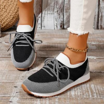 Women Summer Sneaker Lace Up Ladies Walking Running Shoes Round Toe Casual Breathable Non Slip Gym Sport Shoes For Female