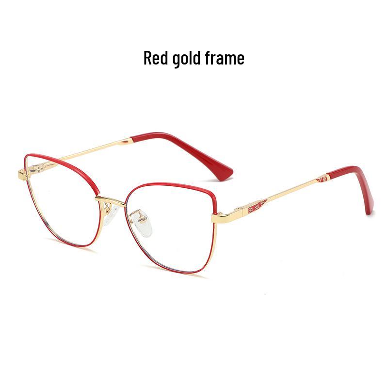 Fashion Cat Eye Blue Light Glasses, Metal Frame, Prescription-Compatible Myopia Lenses, 2025 Edition.