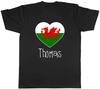 Personalised Love Wales Football Fan Supporter Mens T-Shirt Tee Gift Top