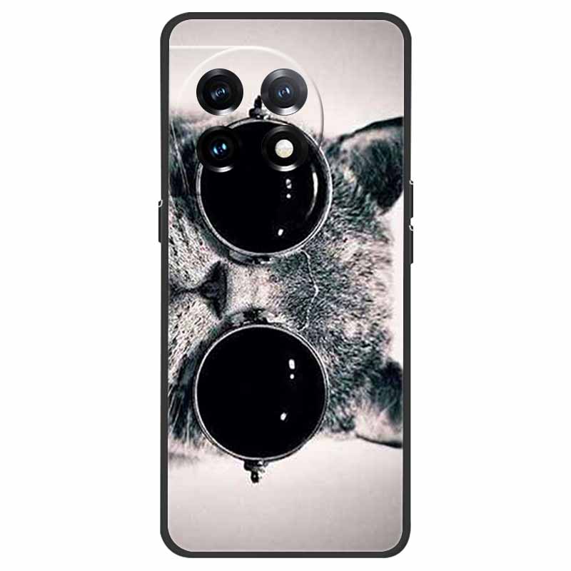 For OnePlus 11 5G Case One Plus 11R Flower Marble Black Bumper Soft TPU Silicone Cover for OnePlus 11 / 11R 5G Phone Cases Capas