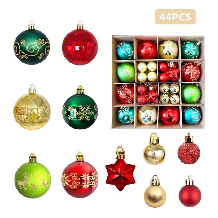 42Pieces Shatterproof Christmas Balls Ornament Bright Christmas Bauble Collections Sphere Pendant for Tree Decorating