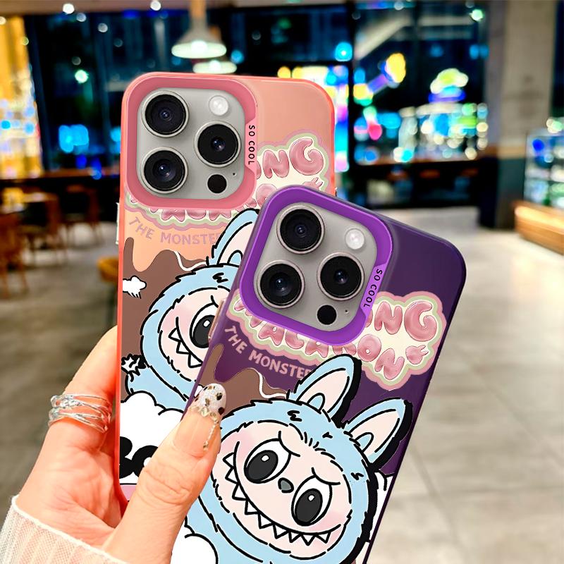 Labubu Dynamic Cuteness" Fashion Case for Oppo/Realme Series.Oppo A12,A1 Pro,A16K,Reno6 Lite,A3x,A32,A58,A17,Realme 7i,9i,V23,C15,C25Y...
