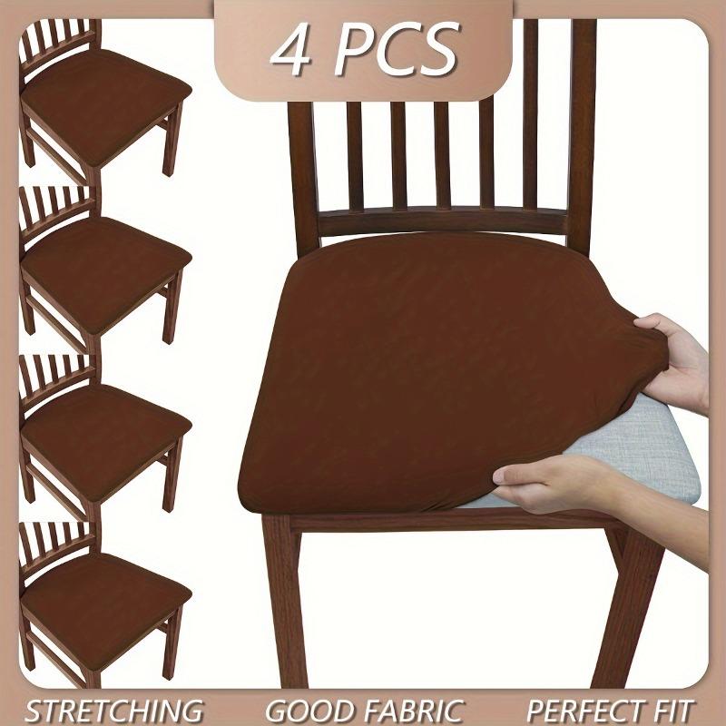 1PACKsolid Color Flocked High Elastic Chair Cover, Simple and Elegant, Soft and Comfortable, Suitable for Restaurant Chair Protective Cover