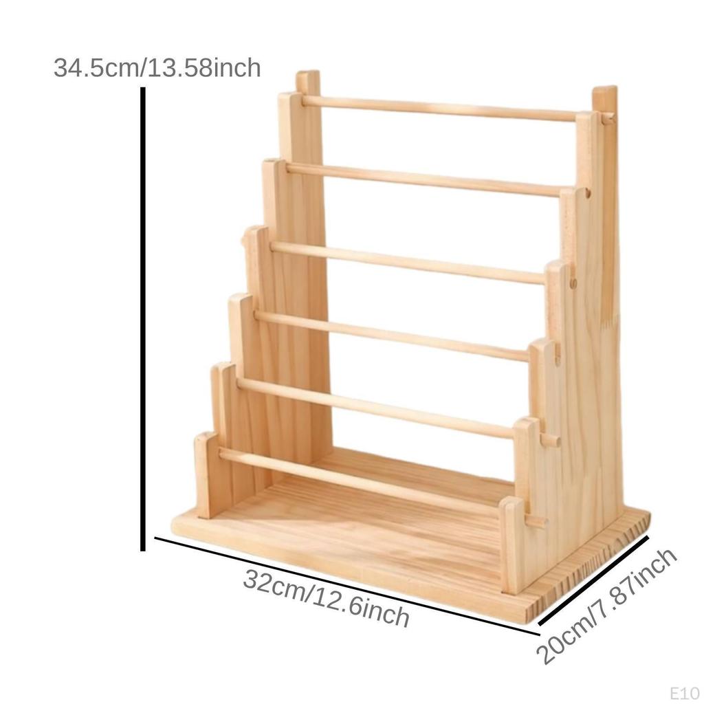Jewelry Display Stand Photo Props Easy Disassembly Wooden for Showcase Woman 2 Layer