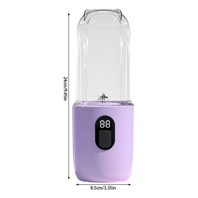 500ml Smoothie Blenders Portable USB Rechargeable Juicer with High Speed Motor Mixing Cup for Protein Shakes and Juices