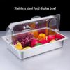 FATTBAO Stainless Steel Food Display Tray with Double Flip Lid