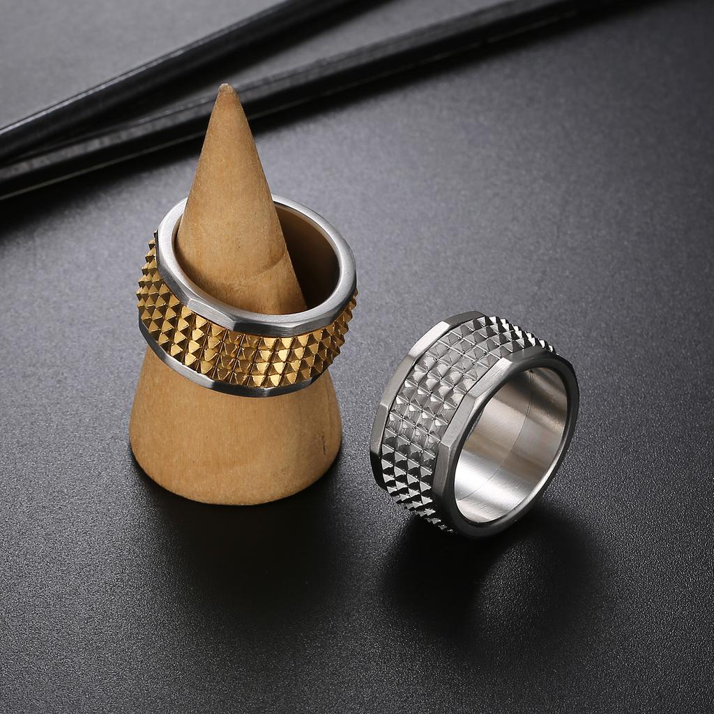 New Fashion 12mm Classic Metal Ring for Men 316L Stainless Steel Male Jewelry Thick Rock Finger Ring Personalized Accessories