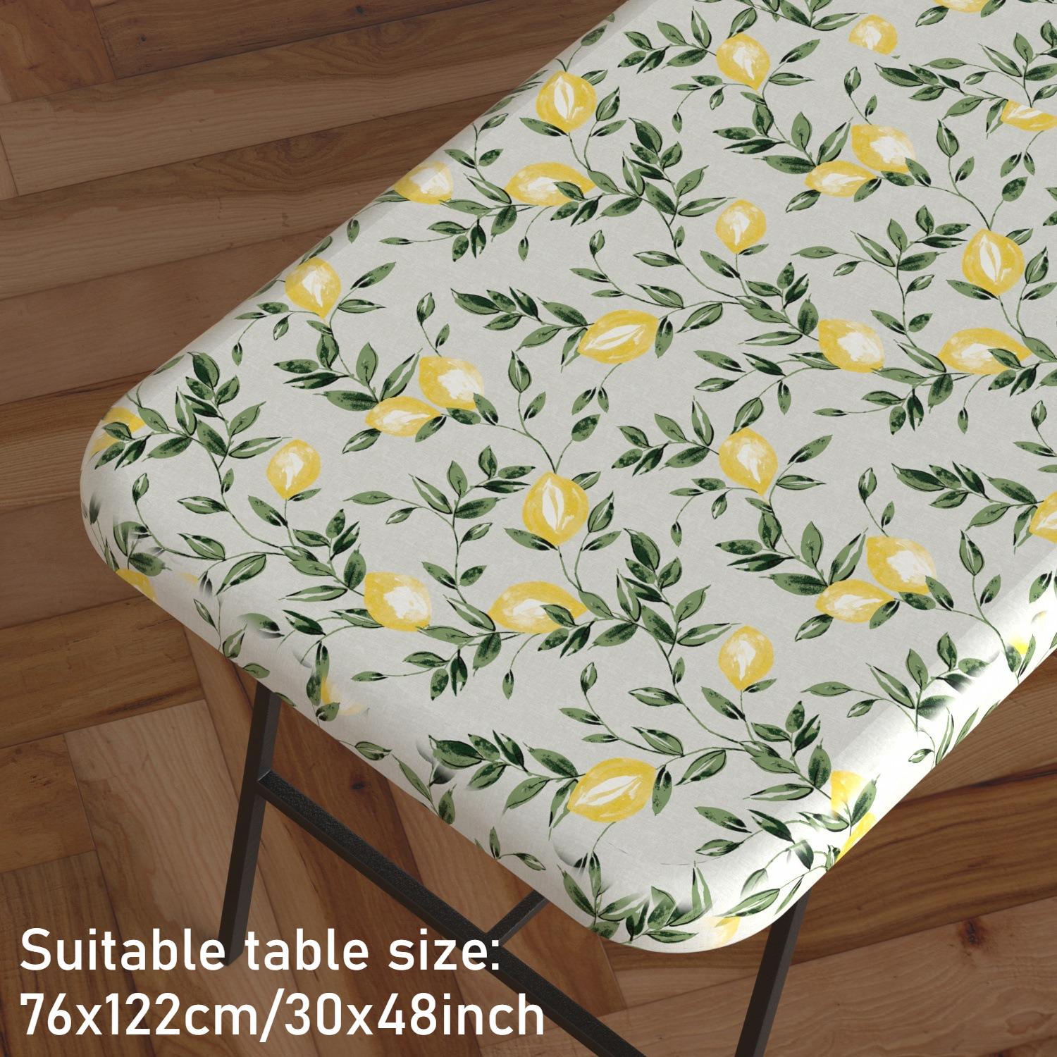

Waterproof Clover Tablecloth Outdoor Patio Fitted Vinyl Table Cloth Stain Proof Oil Resistant for Round/Rectangle Table Decor 1pc