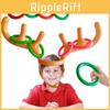 Inflatable Reindeer Antler Headwear Toss Toy For Holiday Celebration And Kids Play