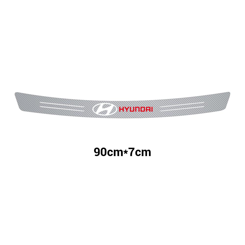 Car Carbon Fiber Trunk Load Edge Badge Decoration Stickers For Hyundai I20 I30 Kona Tucson Sonata Elantra Veloster Santa Fe ix20 HH51