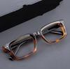 Retro Small Square Frame Reading Glasses with Leopard Print Gradient, Fashionable and Comfortable Hyperopia Glasses with Ultra-clear Vision