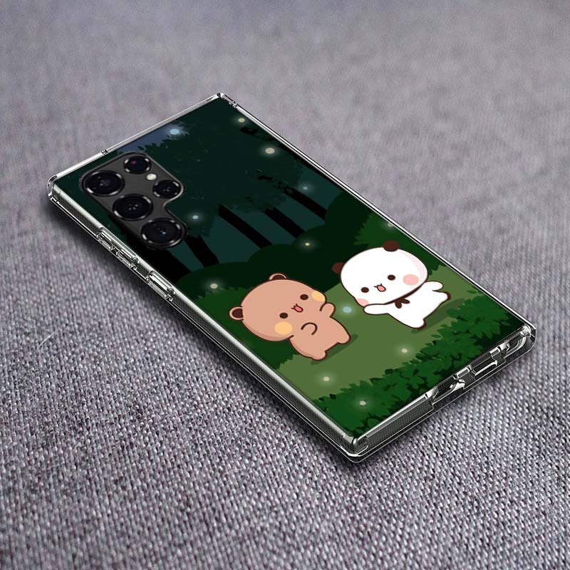 Cute BuBu DuDu Phone Case For Samsung Galaxy S24 S23 S21 S20 FE S22 S26 Ultra S25 Edge S10 Plus Cover Clear TPU Capa Shell Coque