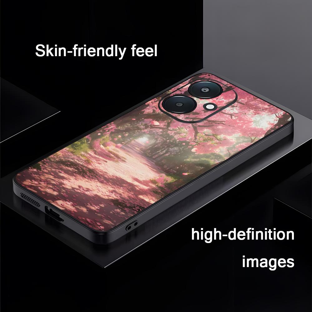 Cherry blossoms picture Art Phone Case For Xiaomi Redmi 14C 13C 12C Note14 13 12 11 10 Pro Plus S Soft Black Phone Cover