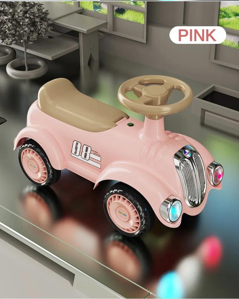 

Ride On Car For Toddlers Timeless Ride On Train Sliding Car With Sound & Light Under Seat Storage Retro Toys For Kids Young Boys Girls