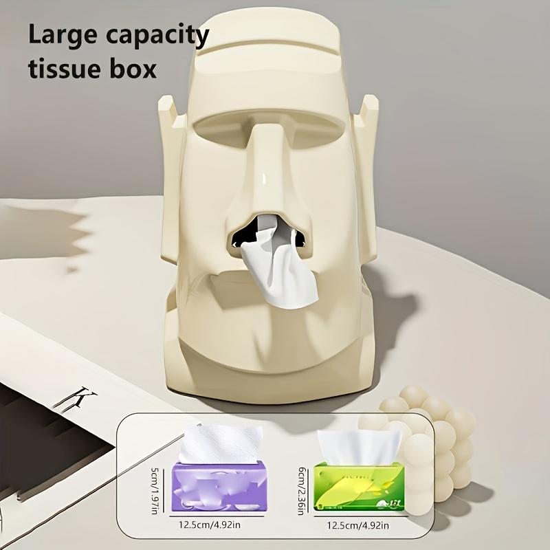 Kopfhörerständer im Vintage-Stil & Taschentuchbox-Kombination - Kreatives Steindesign für Wohnzimmer- oder Schlafzimmerdekor, Langlebiger Kunststoff, Rechteckige Form