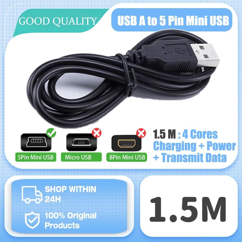 Usb To Mini USB Cable 0.5M/1M/1.5M/2M Mini USB Charger Data Cable 480Mbps 5 Pin B For Camera Mp3 Mp4
