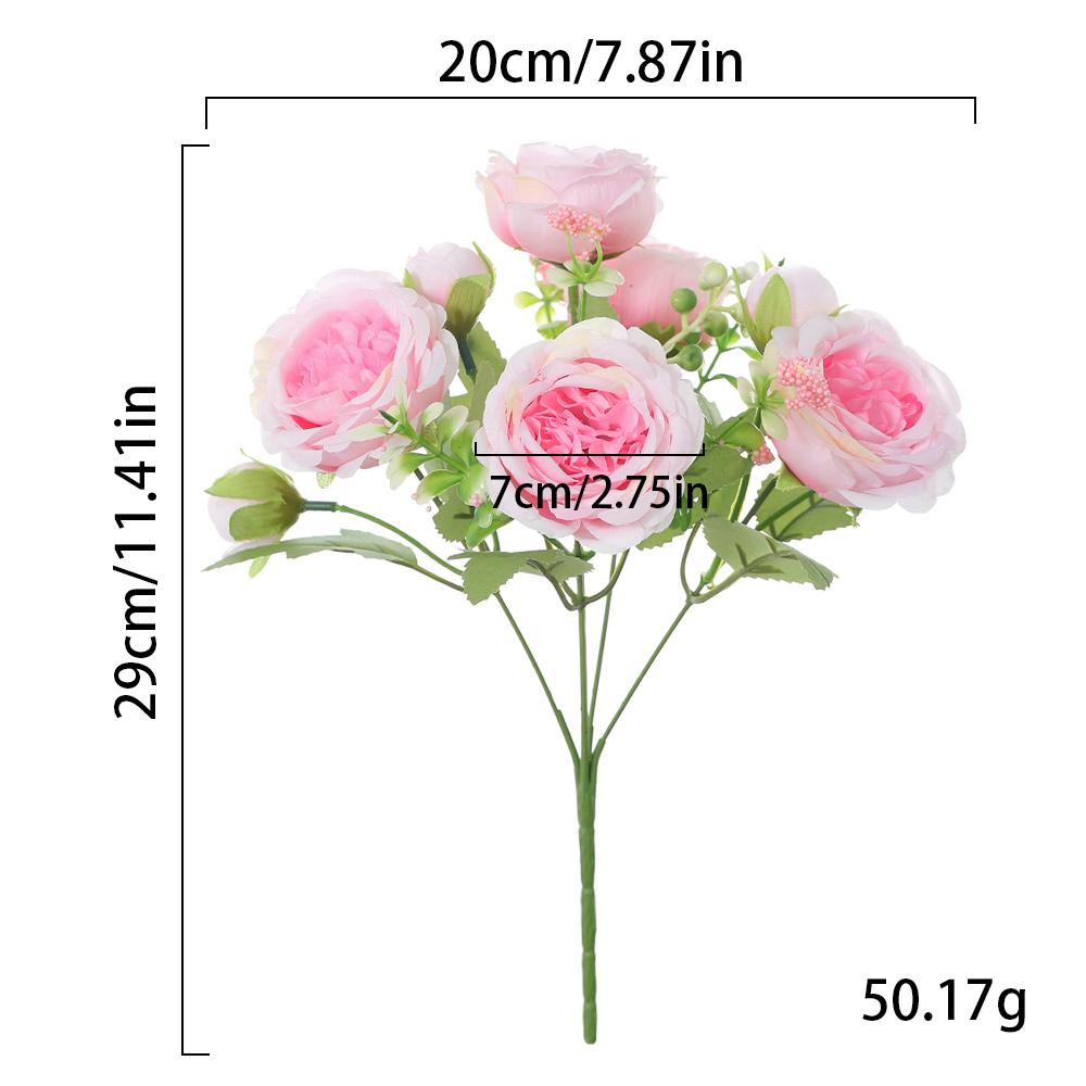 1Pcs Rose Artificial Flowers Bouquet 29CM Fake Flowers for Home Decor Garden Wedding Decoration Outdoor Vase Flower Arrangement