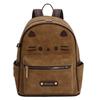 Schoolbag Korean version retro large-capacity backpack niche design cute kitten student schoolbag versatile popular commuter backpack