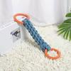 Bite-Resistant Double-Ring Dog Rope Toy Cotton Blend Durable Dog Toy  Tug Play