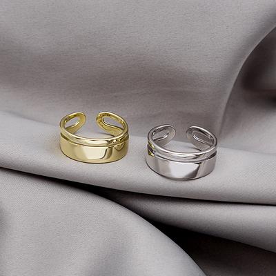Cold Wind Double Layer Open Ring Female Hollow Irregular Line Ring Index Finger Ring